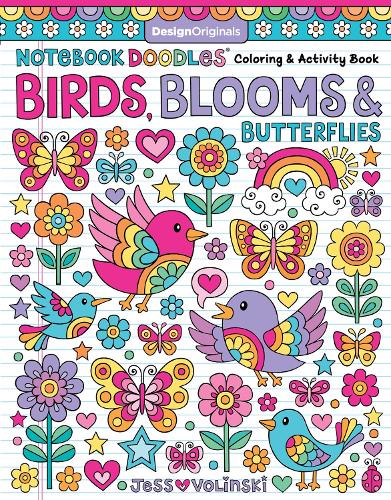 Бумажная книга «Notebook Doodles Birds, Blooms and Butterflies: Coloring & Activity Book», автор Джесс Волински - фото №1