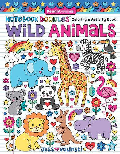 Паперова книга «Notebook Doodles Wild Animals: Coloring & Activity Book», автор Джесс Волінські - фото №1