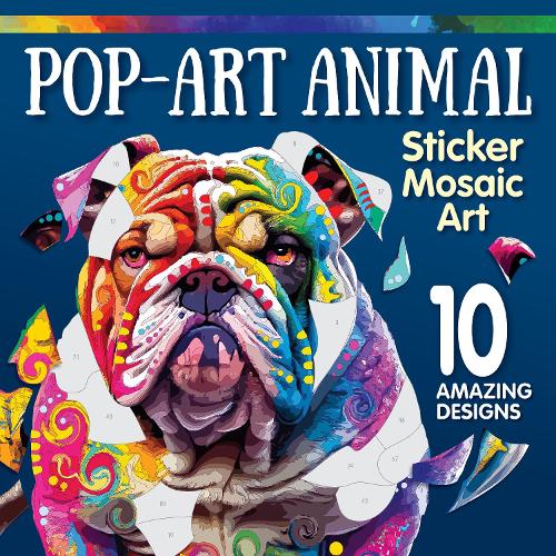 Бумажная книга «Pop-Art Animal Sticker Mosaic Art: 10 Amazing Designs», автор Дин Руссо - фото №1