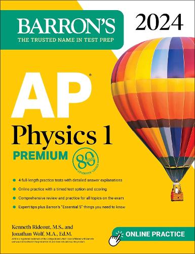 [object Object] «AP Physics 1 Premium, 2024: 4 Practice Tests + Comprehensive Review + Online Practice», авторів Джонатан Вольф, Кеннет Райдаут - фото №1