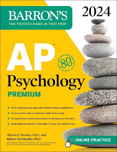 Бумажная книга «AP Psychology Premium, 2024: Comprehensive Review With 6 Practice Tests + an Online Timed Test Option», авторов Эллисон Дж. Уэсли, Роберт МакЭнтарффер - фото №1