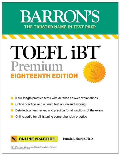 [object Object] «TOEFL iBT Premium with 8 Online Practice Tests + Online Audio, Eighteenth Edition», автор Памела Дж. Шарп - фото №1