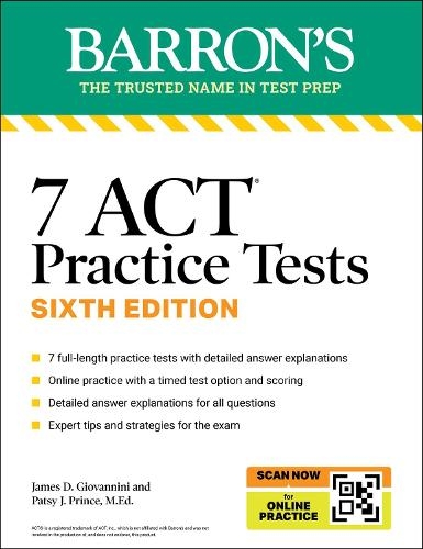 Бумажная книга «7 ACT Practice Tests, Sixth Edition», авторов Джеймс Д. Джованнини, Пэтси Дж. Принс - фото №1
