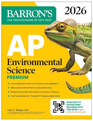 Бумажная книга «AP Environmental Science Premium, 2026: Prep Book With 5 Practice Tests + Comprehensive Review + Online Practice», автор Гэри С. Торп - фото №1