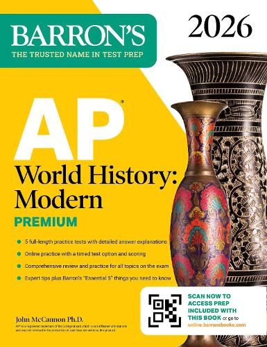 Бумажная книга «AP World History: Modern Premium, 2026: Prep Book With 5 Practice Tests + Comprehensive Review + Online Practice», автор Джон Маккеннон - фото №1