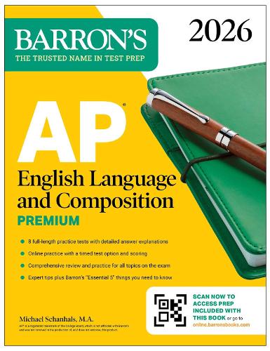 Бумажная книга «AP English Language and Composition Premium, 2026: Prep Book with 8 Practice Tests + Online Practice», автор Майкл Шанхалс - фото №1