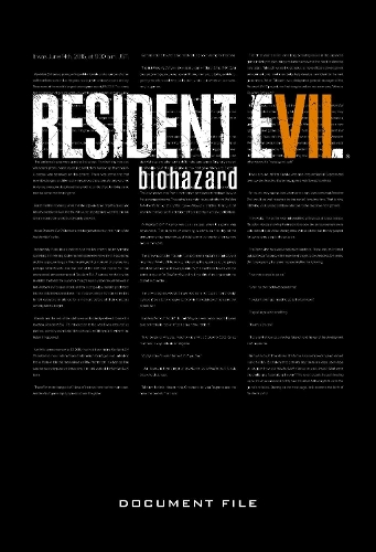 Паперова книга «Resident Evil 7: Biohazard Document File», автор Капком - фото №1