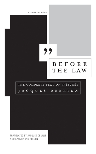 Бумажная книга «Before the Law: The Complete Text of Préjugés», автор Жак Деррида - фото №1