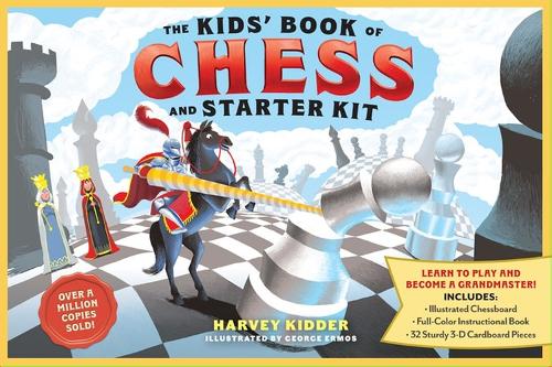 Паперова книга «The Kids’ Book of Chess and Starter Kit: Learn to Play and Become a Grandmaster! Includes Illustrated Chessboard, Full-Color Instructional Book, and 32 Sturdy 3-D Cardboard Pieces», автор Гарві Кіддер - фото №1