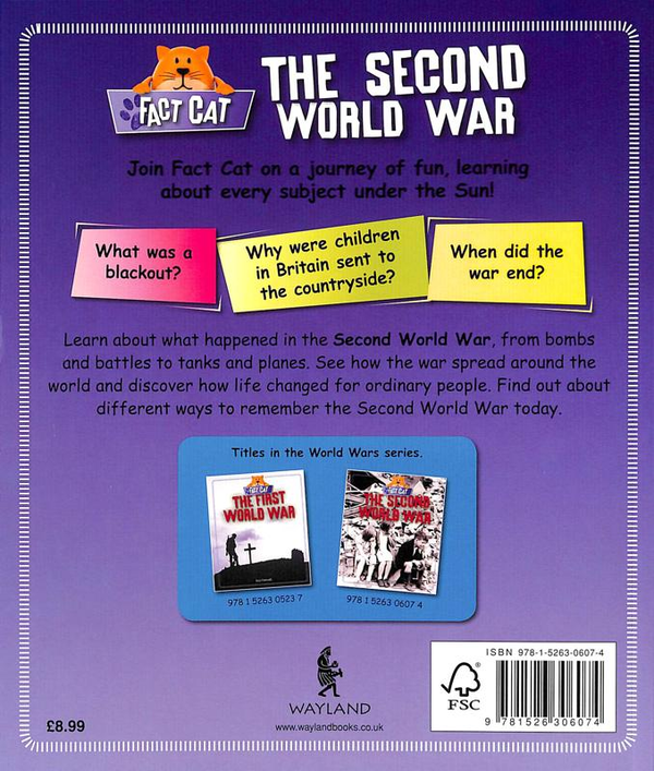 Бумажная книга «Fact Cat. History. The Second World War», автор Иззи Хауэлл - фото №1
