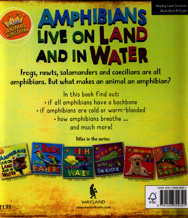 Бумажная книга «Amphibians Live on Land and in Water», автор Сара Ридли - фото №1