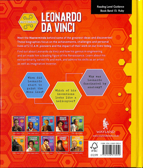 Бумажная книга «Masterminds. Leonardo Da Vinci», автор Стивен Уайт-Томсон - фото №1