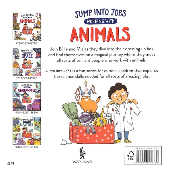 Паперова книга «Jump into Jobs. Working with Animals», автор Кей Барнем - фото №1