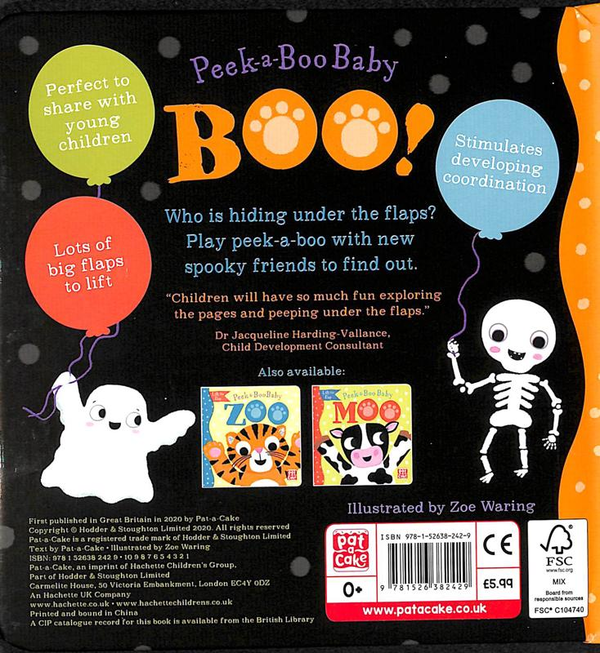 Паперова книга «Peek-a-Boo Baby. Boo», автор Зої Уорінг - фото №1