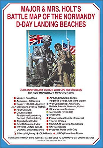 Paper book «Major & Mrs Holt's Battle Map of The Normandy D-Day Landing Beaches (Map)», authors Tonie Holt, Valmai Holt - фото №1
