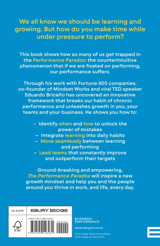 Паперова книга «The Performance Paradox: How to Learn and Grow Without Compromising Results», автор Едуардо Брисеньо - фото №1