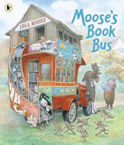 Паперова книга «Moose's Book Bus», автор Інґа Мур - фото №1