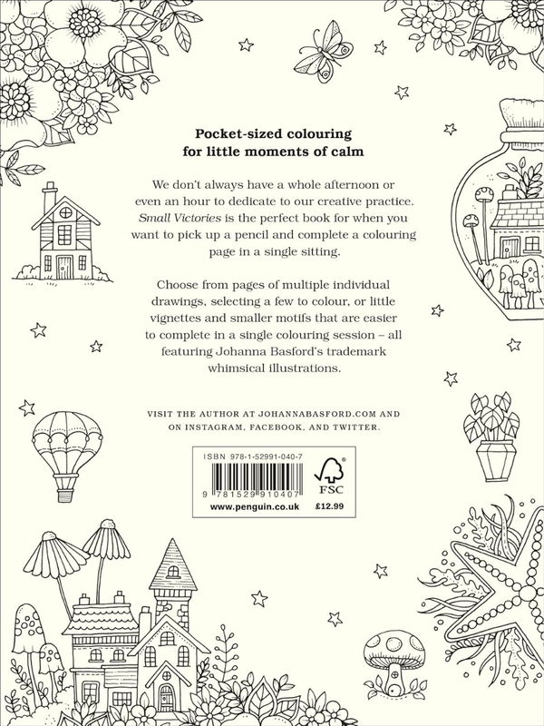 Паперова книга «Small Victories: A Colouring Book of Little Wins and Miniature Masterpieces», автор Джоанна Басфорд - фото №1