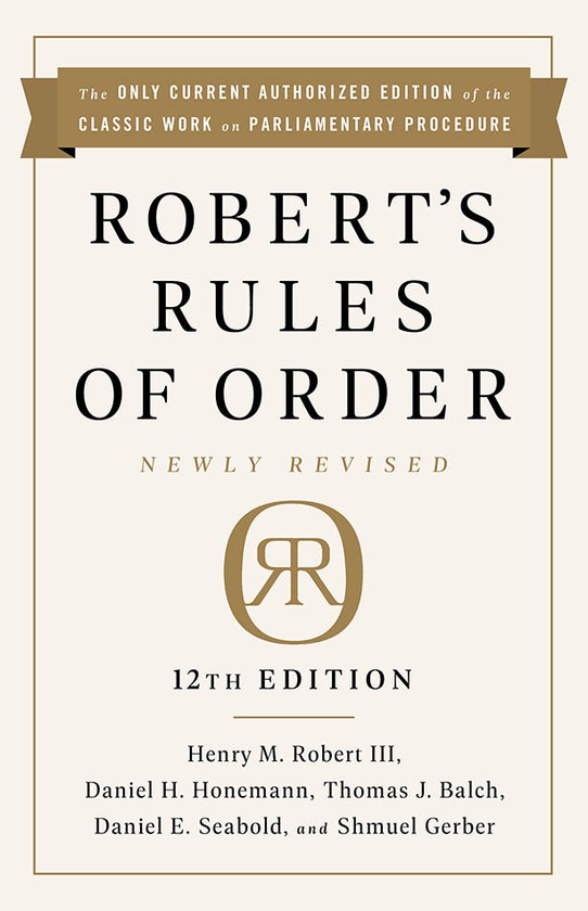 Бумажная книга «Robert's Rules of Order Newly Revised. 12th edition» - фото №1