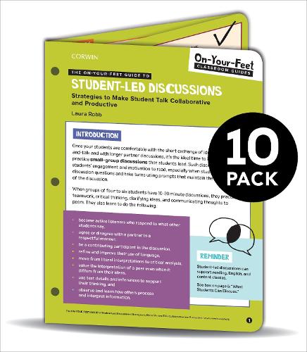 Паперова книга «BUNDLE: Robb: The On-Your-Feet Guide to Student-Led Discussions: 10 Pack», автор Лаура Дж. Робб - фото №1