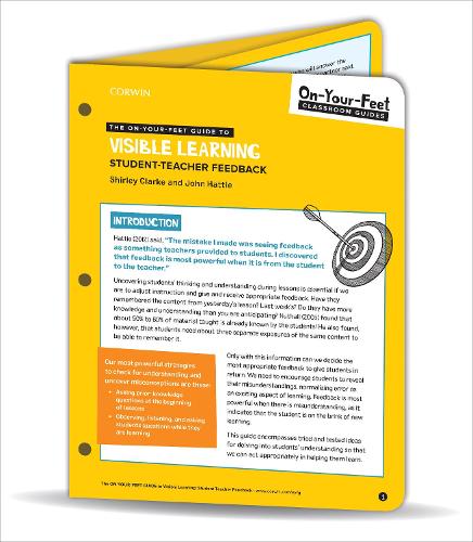 Бумажная книга «The On-Your-Feet Guide to Visible Learning: Student-Teacher Feedback», авторов Джон Хатти, Ширли Кларк - фото №1