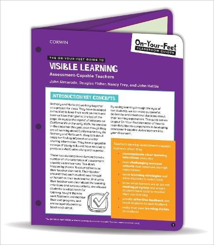 [object Object] «The On-Your-Feet Guide to Visible Learning: Assessment-Capable Teachers», авторов Дуглас Фишер, Джон Хатти, Джон Т. Альмароде, Нэнси Фрей - фото №1