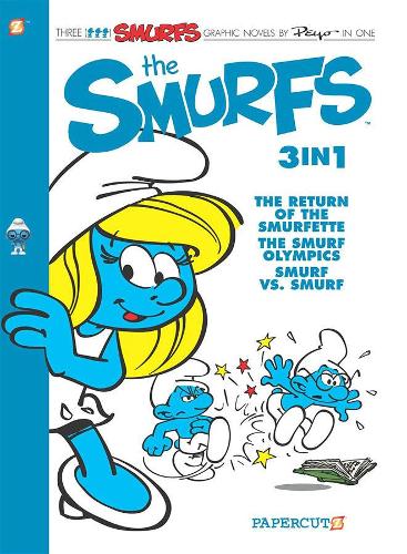 Бумажная книга «The Smurfs 3-in-1 Vol. 4: The Return of Smurfette, The Smurf Olympics, and Smurf vs Smurf», автор Пейо - фото №1