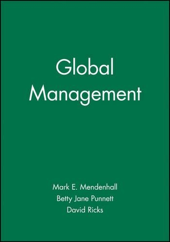 Бумажная книга «Global Management», авторов Бетти Джейн Паннетт, Дэвид А. Рикс, Марк Э. Менденхолл - фото №1