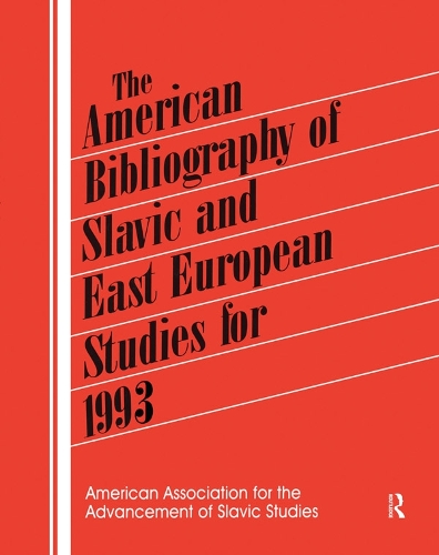Бумажная книга «The American Bibliography of Slavic and East European Studies: 1993» - фото №1