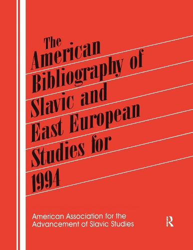 Паперова книга «The American Bibliography of Slavic and East European Studies: 1994» - фото №1