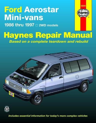 Бумажная книга «Ford Aerostar Mini-vans (1986-1997) with two wheel drive Haynes Repair Manual (USA)», автор Haynes Publishing - фото №1