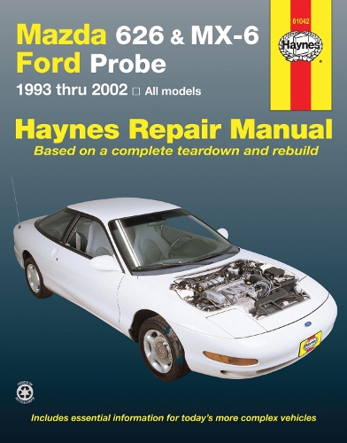 Бумажная книга «Mazda 626, MX-6 & Ford Probe covering Mazda 626 (93-02), Mazda MX-6 & Ford Probe (93-97) Haynes Repair Manual (USA): 1993 to 2002», автор Haynes Publishing - фото №1