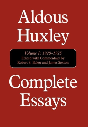 Паперова книга «Complete Essays: Aldous Huxley, 1920-1925», автор Олдос Хакслі - фото №1