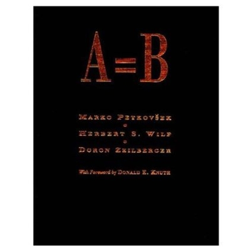Паперова книга «A = B», авторів Дорон Цайльбергер, Герберт С. Вілф, Марко Петковсек - фото №1