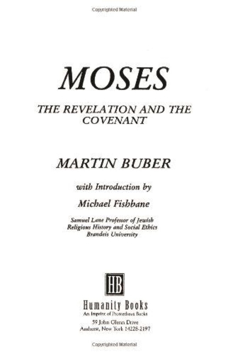 Бумажная книга «Moses», автор Мартин Бубер - фото №1