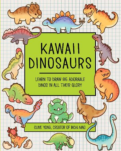 Паперова книга «Kawaii Dinosaurs: Learn to Draw 85 Adorable Dinos in All Their Glory», автор Олів Йонг - фото №1