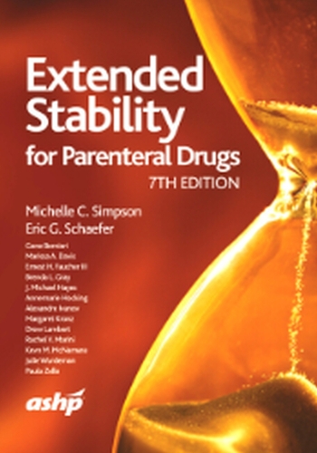 Бумажная книга «Extended Stability for Parenteral Drugs», авторов Эрик Г. Шефер, Мишель С. Симпсон - фото №1