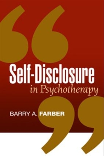 Паперова книга «Self-Disclosure in Psychotherapy», автор Баррі А. Фарбер - фото №1