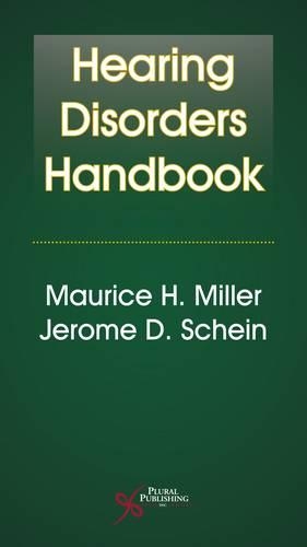 Паперова книга «Hearing Disorders Handbook», авторів Джером Д. Шейн, Моріс Х. Міллер - фото №1