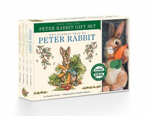 Паперова книга «The Peter Rabbit Deluxe Plush Gift Set: The Classic Edition Board Book + Plush Stuffed Animal Toy Rabbit Gift Set» - фото №1