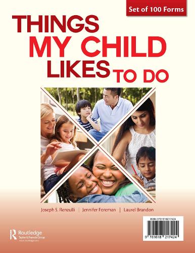 Паперова книга «Things My Child Likes to Do Forms: Set of 100», авторів Дженніфер Форман, Джозеф Рензуллі, Лорел Брендон - фото №1