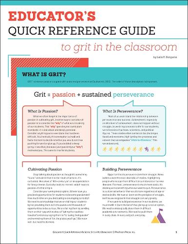 Паперова книга «Educator's Quick Reference Guide to Grit in the Classroom», автор Лайла Сангурас - фото №1
