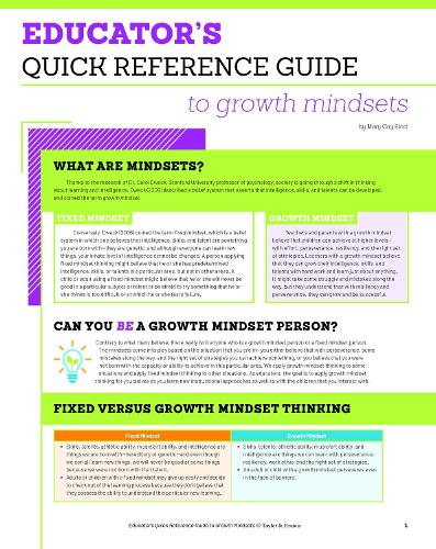 Паперова книга «Educator's Quick Reference Guide to Growth Mindsets», автор Мері Кей Річчі - фото №1