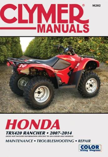 Бумажная книга «Honda TRX420 Rancher ATV (2007-2014) Service Repair Manual: 41821», автор Haynes Publishing - фото №1