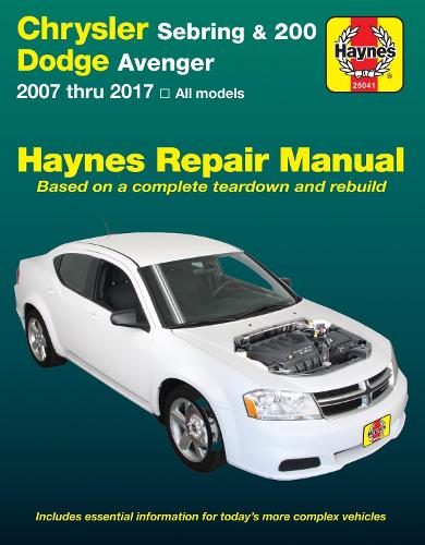 Бумажная книга «Chrysler Sebring Sedan (2007-2010): Sebring Convertible (2008-2010), 200 (2011-2017) & Dodge Avenger (2007-2014) (USA)», автор Haynes Publishing - фото №1