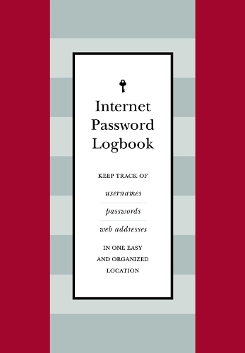 [object Object] «Internet Password Logbook (Red Leatherette): Keep track of usernames, passwords, web addresses in one easy and organized location», автор Editors of Rock Point - фото №1