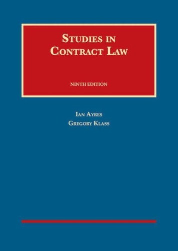 Паперова книга «Studies in Contract Law», авторів Грегорі М. Клас, Іан Ейрс - фото №1