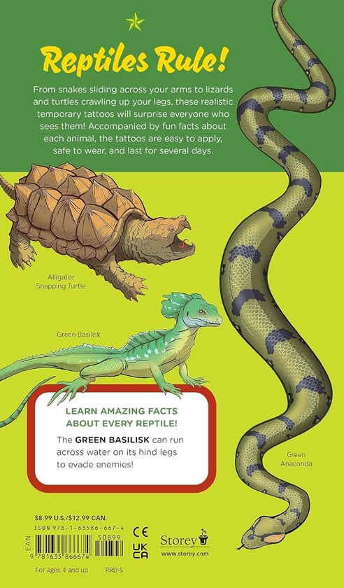 Бумажная книга «Slithering, Scaly Tattoo Snakes & Other Reptiles» - фото №1