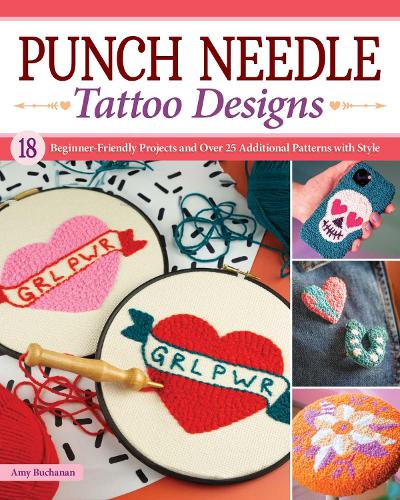 Паперова книга «Punch Needle: Tattoo Designs», автор Емі Бьюкенен - фото №1