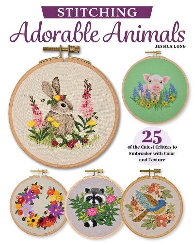 Бумажная книга «Embroidering Animals with Color and Texture: 25 Cute Critters with Pop-Up Details and Stumpwork», автор Джессика Лонг - фото №1